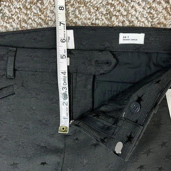GAP STARS BLACK TROUSERS SKINNY ANKLE SIZE 8 31 inseam NWT - Picture 9 of 13